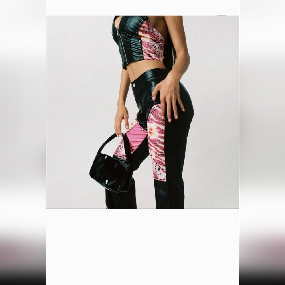 Stylish Pink and Black Women's Pants  Festival Wear I  Gia M